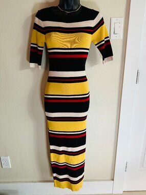 Fashion Nova Striped Bodycon Dress, small - bold day to night look in this glam.